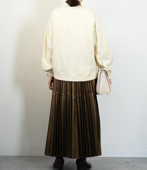 フォックス混カーブカーディガン