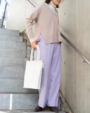 パールボタンVネックカーディガン