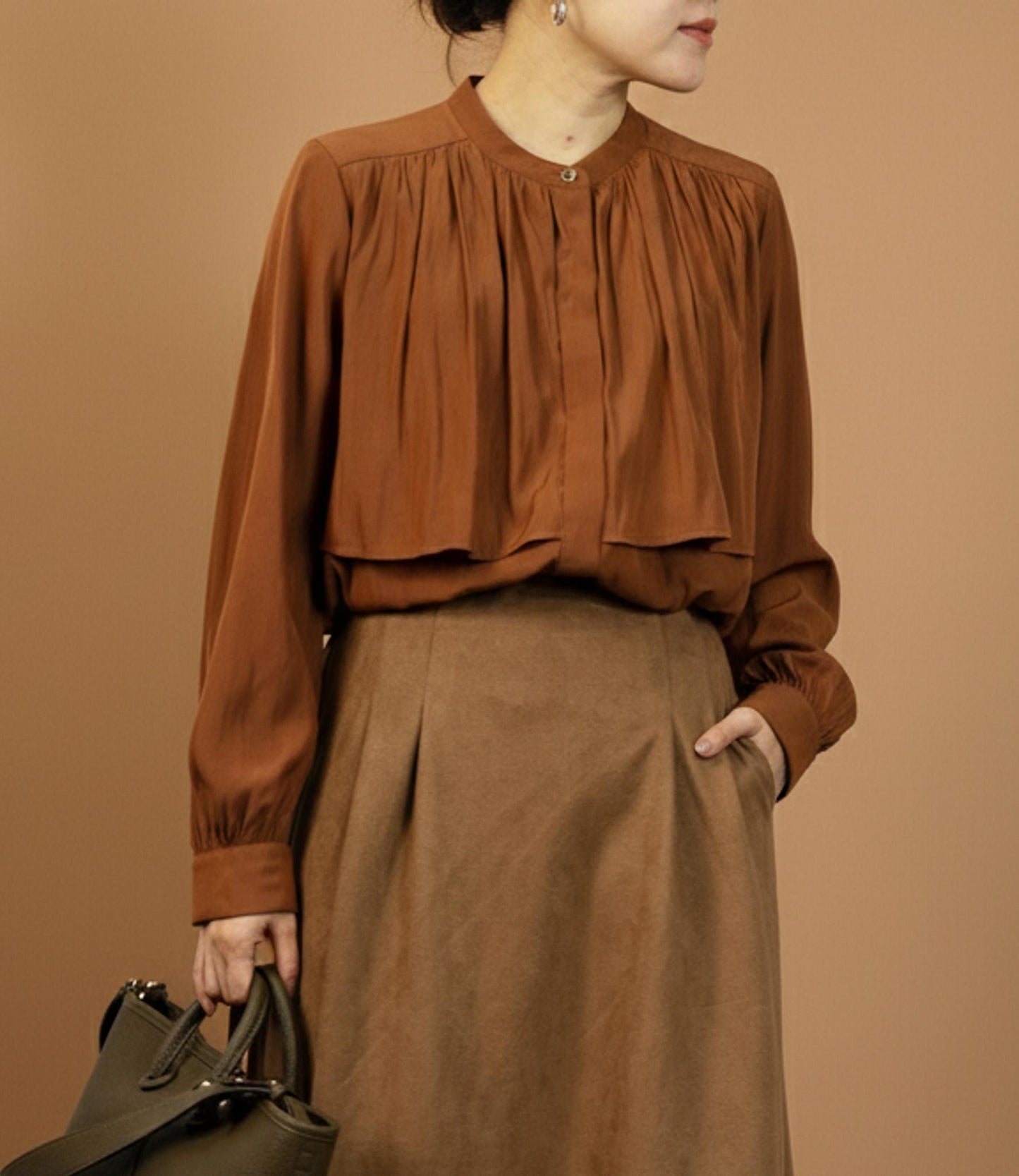 レイヤードライクエアリーブラウス
