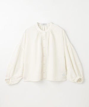 シアーテックリネンギャザーブラウス