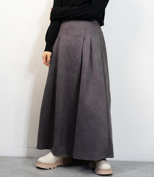 スウェードフレアスカート