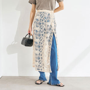 レース レイヤード スカート