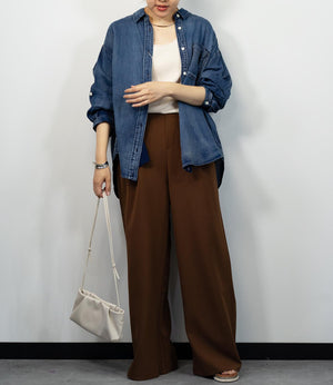 デニムライクシャツ