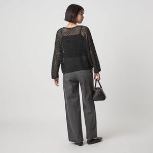 メッシュ ニット プルオーバー ウォッシャブル