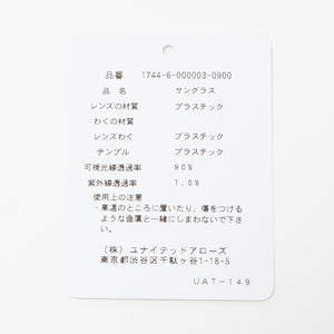 THICK ウェリントン クリア サングラス