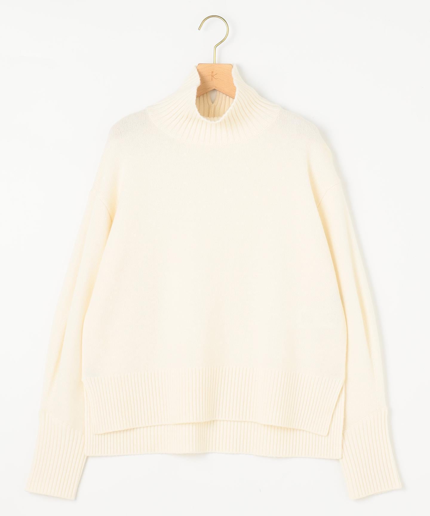 ウールカシミヤミックス ロールネック ニット