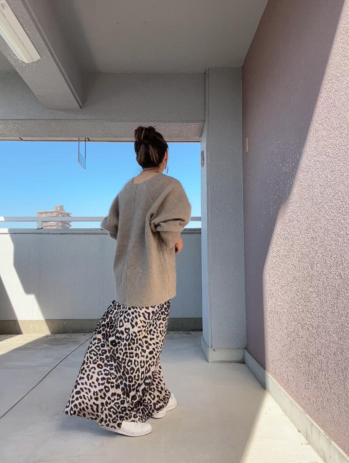 レオパードパディングマーメードスカート