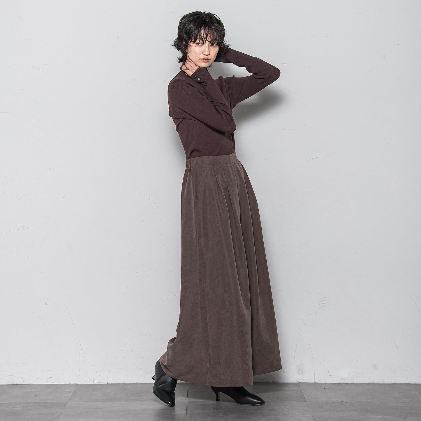 リブタートルニットプルオーバー≪手洗い可能≫