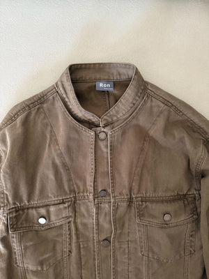 ノーカラーウォッシュブルゾン