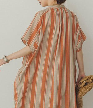 スラブコットンワンピース