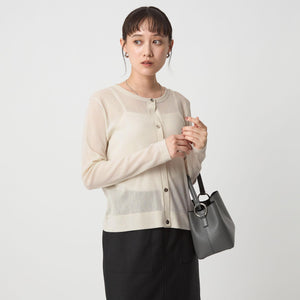 シアーラメ チュール カーディガン