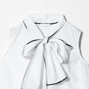 パイピング リボン ブラウス
