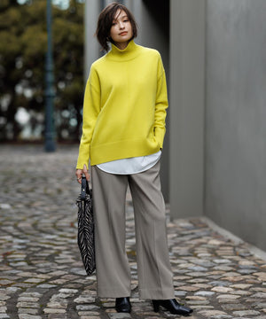 ソフトカシミヤミックス ハイネックニット