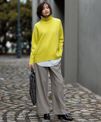 ソフトカシミヤミックス ハイネックニット