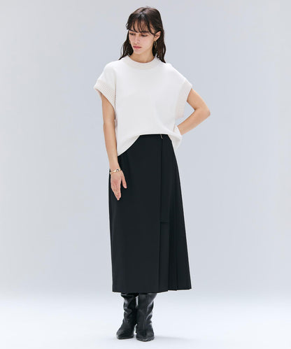 ZEPHYR / ウールライクアシンメトリープリーツスカート