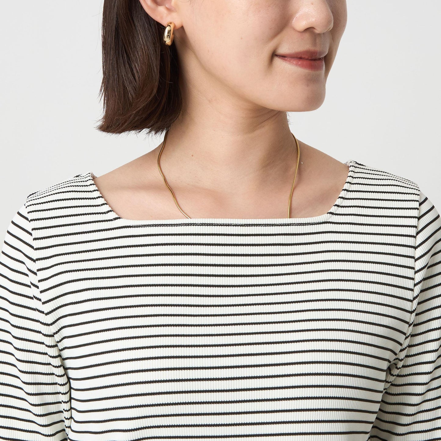 ニットライク スクエアネック カットソー