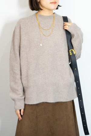 FOX混バックスリットオーバーニット