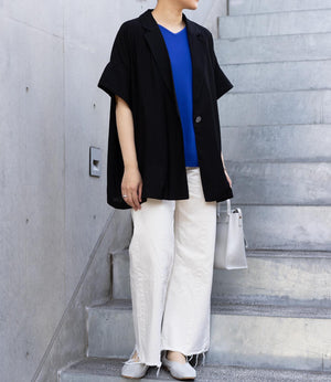 ワッシャーサテンシャツジャケット