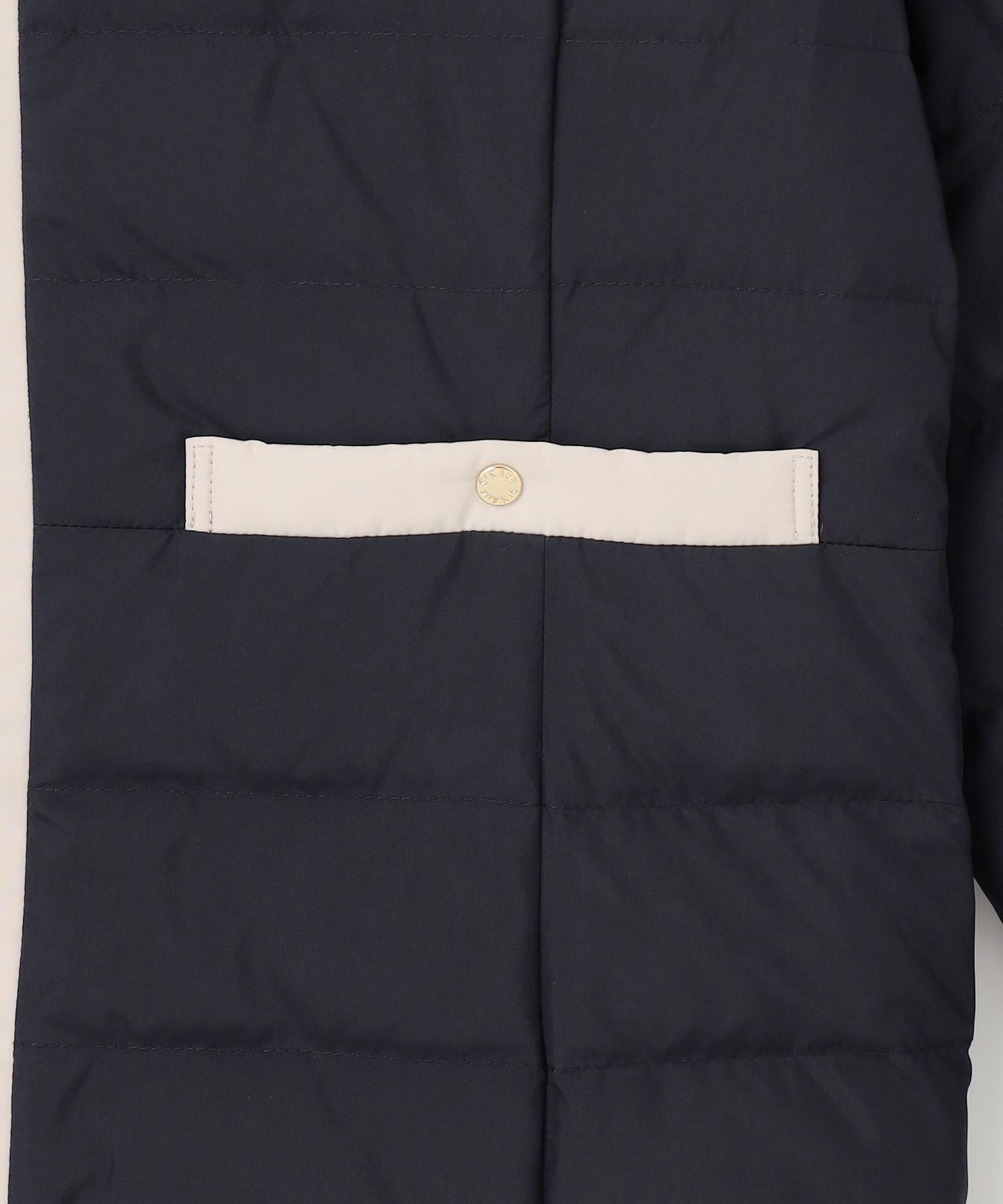 2WAYノーカラーダウン ジャケット