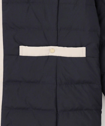 2WAYノーカラーダウン ジャケット