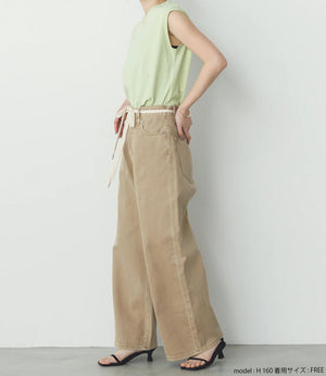 USAコットンコンパクトノースリーブカットソー