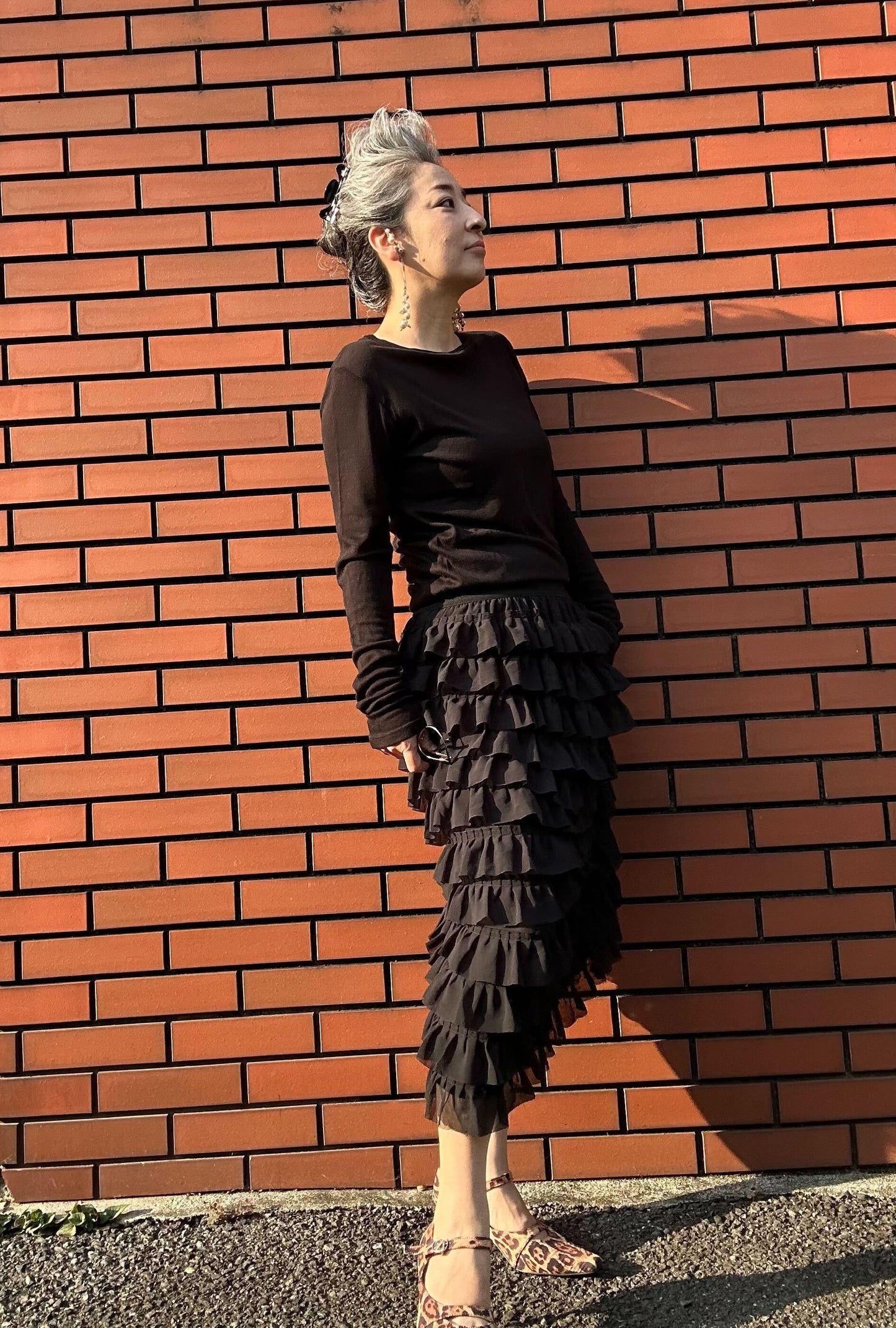 ボートネックシアーロンT