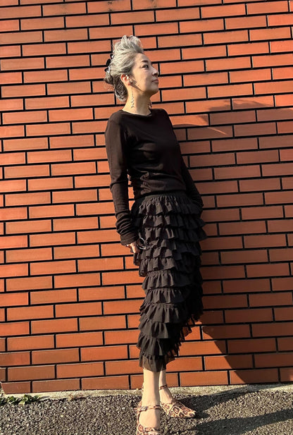 ボートネックシアーロンT