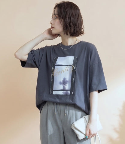 【接触冷感】ラウンドテールフォトTシャツ