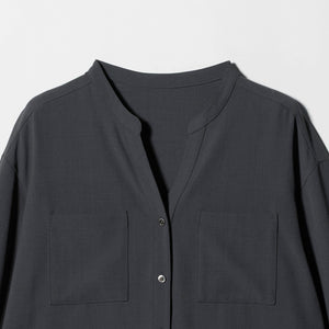 スキッパー ポケット ロングスリーブ シャツ マシンウォッシャブル