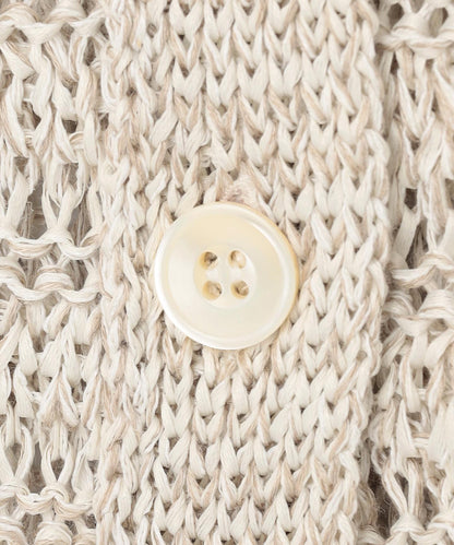 テープミックススカシ ドルマン ニットベスト