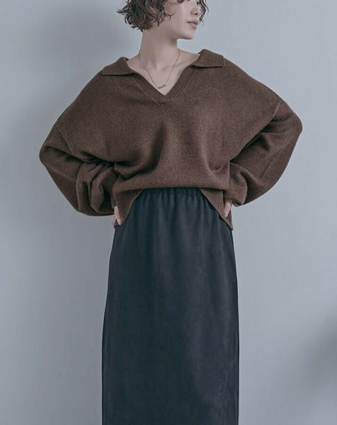 スキッパーニットプルオーバー