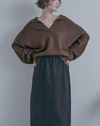 スキッパーニットプルオーバー