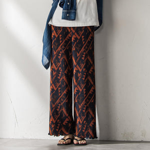 【WEB限定】オリエンタル柄クリスタルプリーツパンツ≪手洗い可能≫