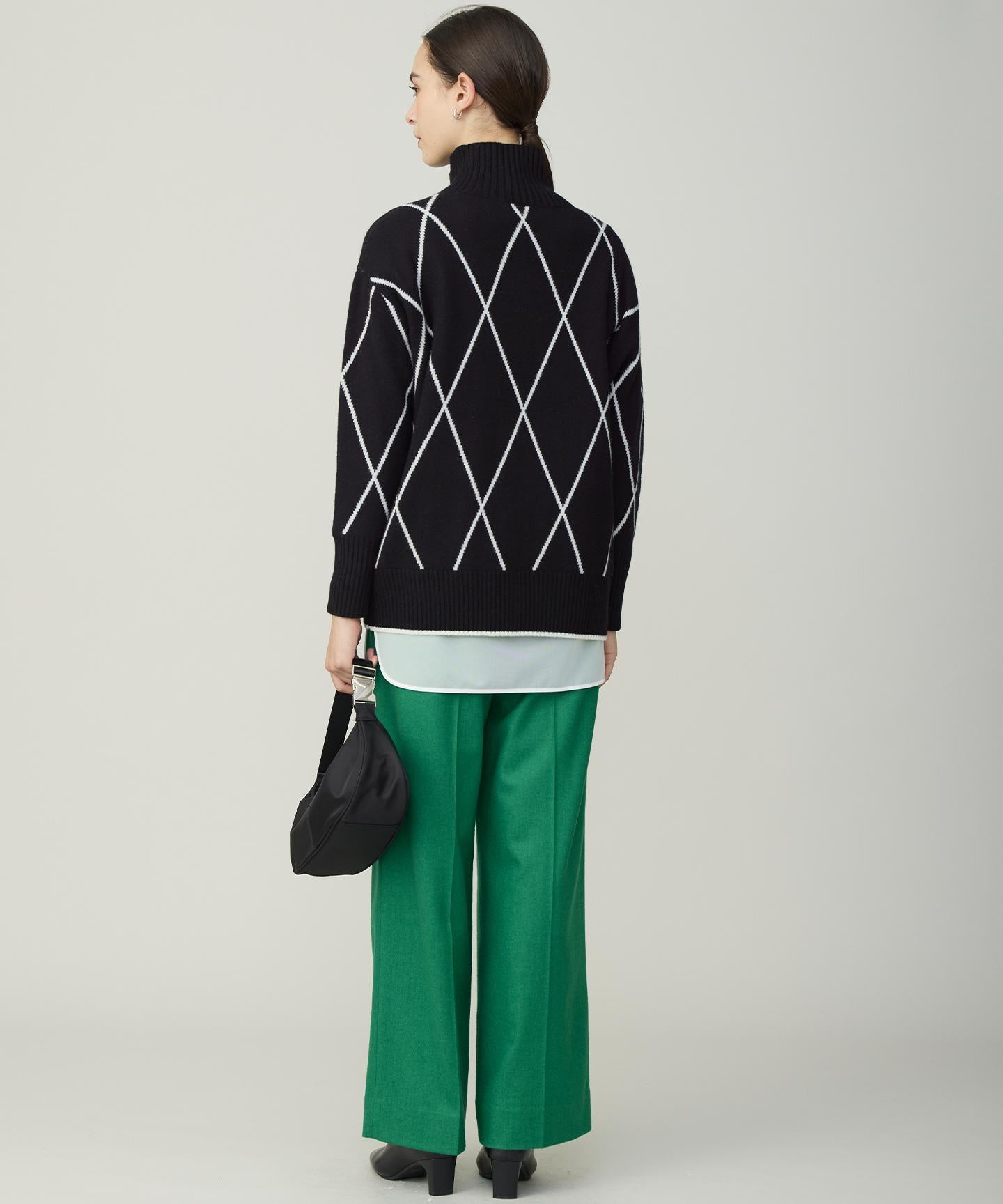 ウォッシャブルライトウール ストレートパンツ