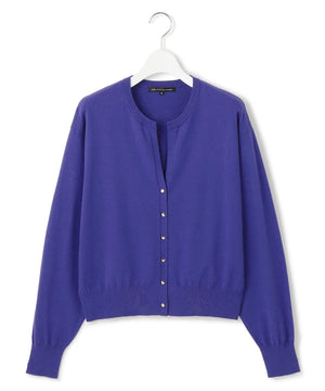 ヴィスコースストレッチ Vネック ニットカーディガン