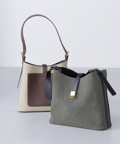 スウェードコンビワンショルダーバッグ