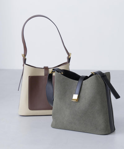 スウェードコンビワンショルダーバッグ