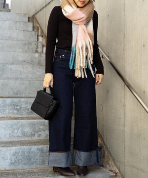 ボリュームフリンジマフラー