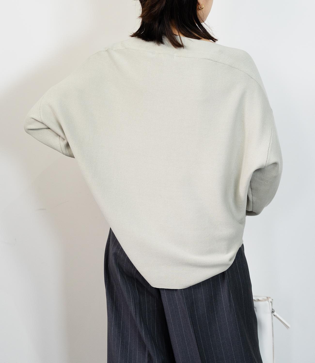 ボートネックコットンニット