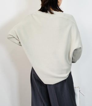 ボートネックコットンニット