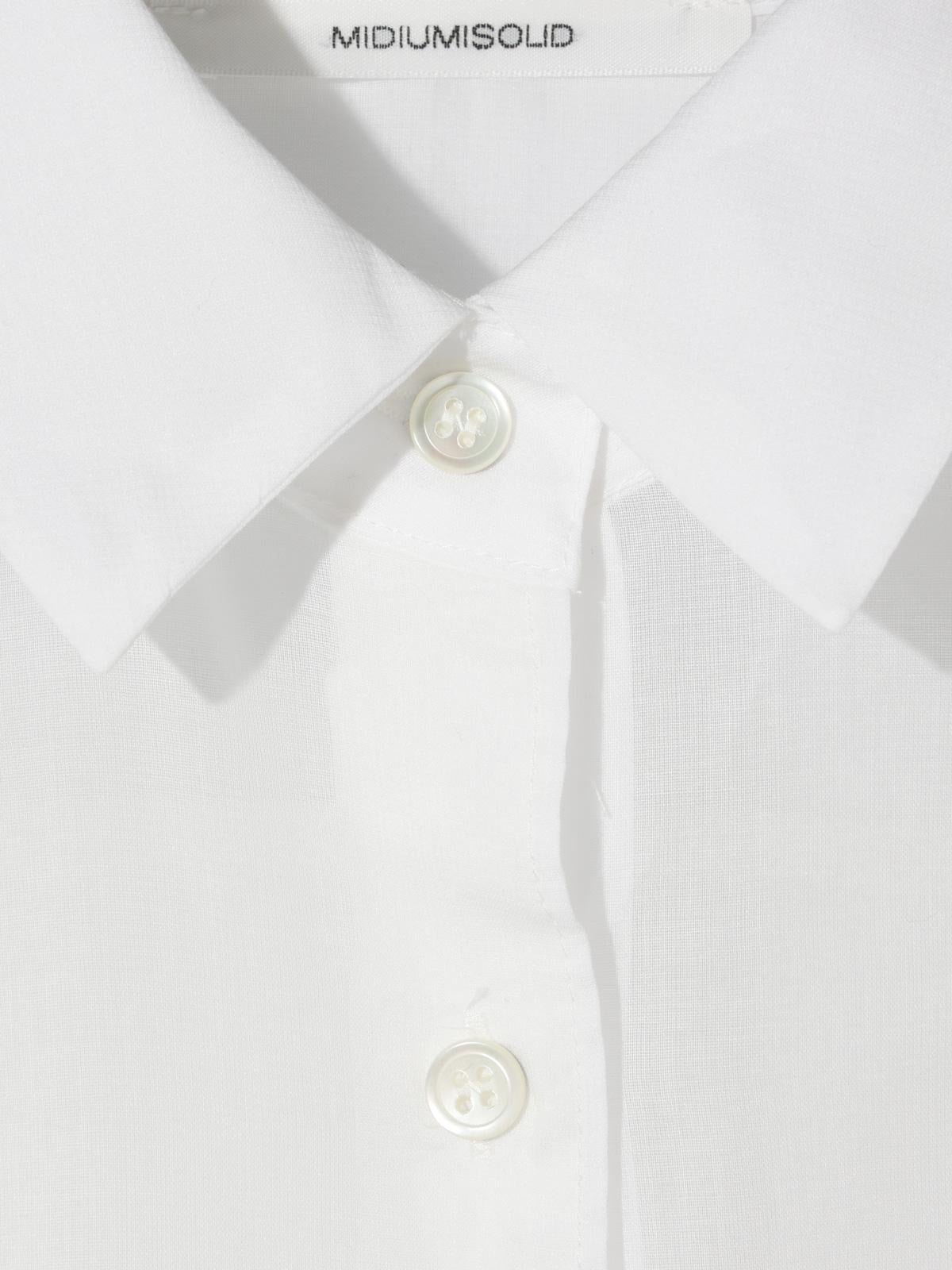 MIDIUMISOLID for Ladies シアースリットスリーブチュニックシャツ