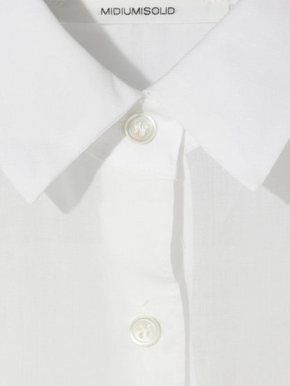 MIDIUMISOLID for Ladies シアースリットスリーブチュニックシャツ