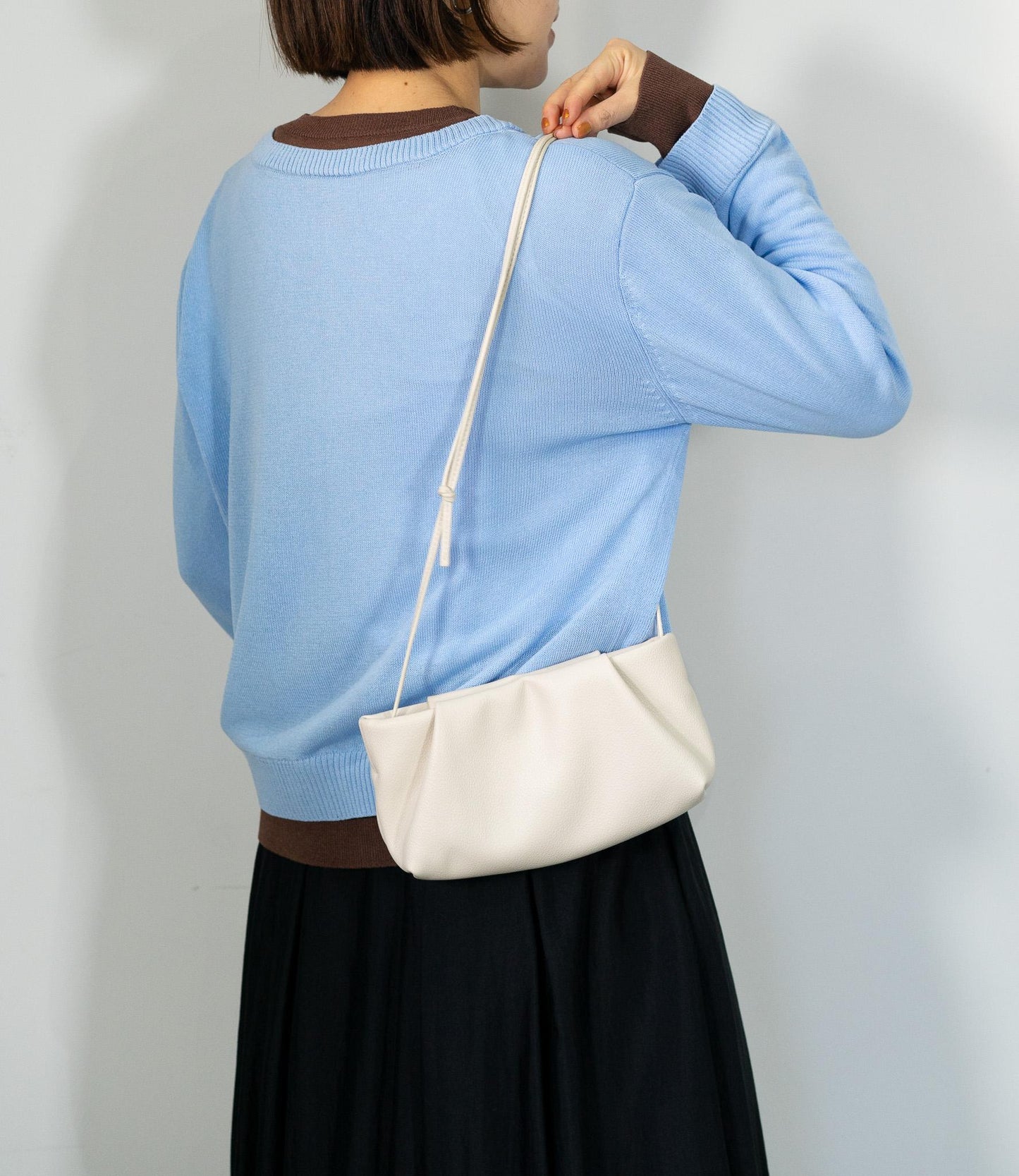 レイヤード風バイカラーカーディガン