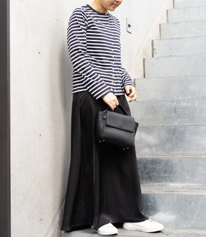 ボーダースナップカーディガン