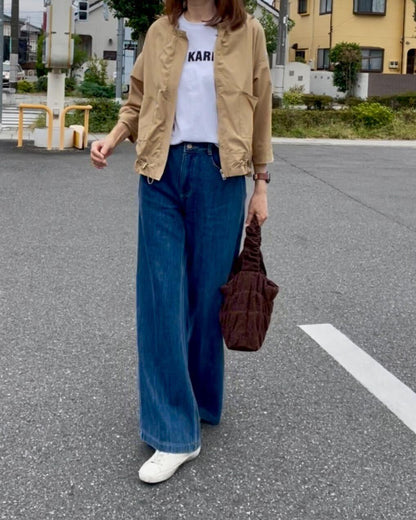 センタープレスフレアデニム