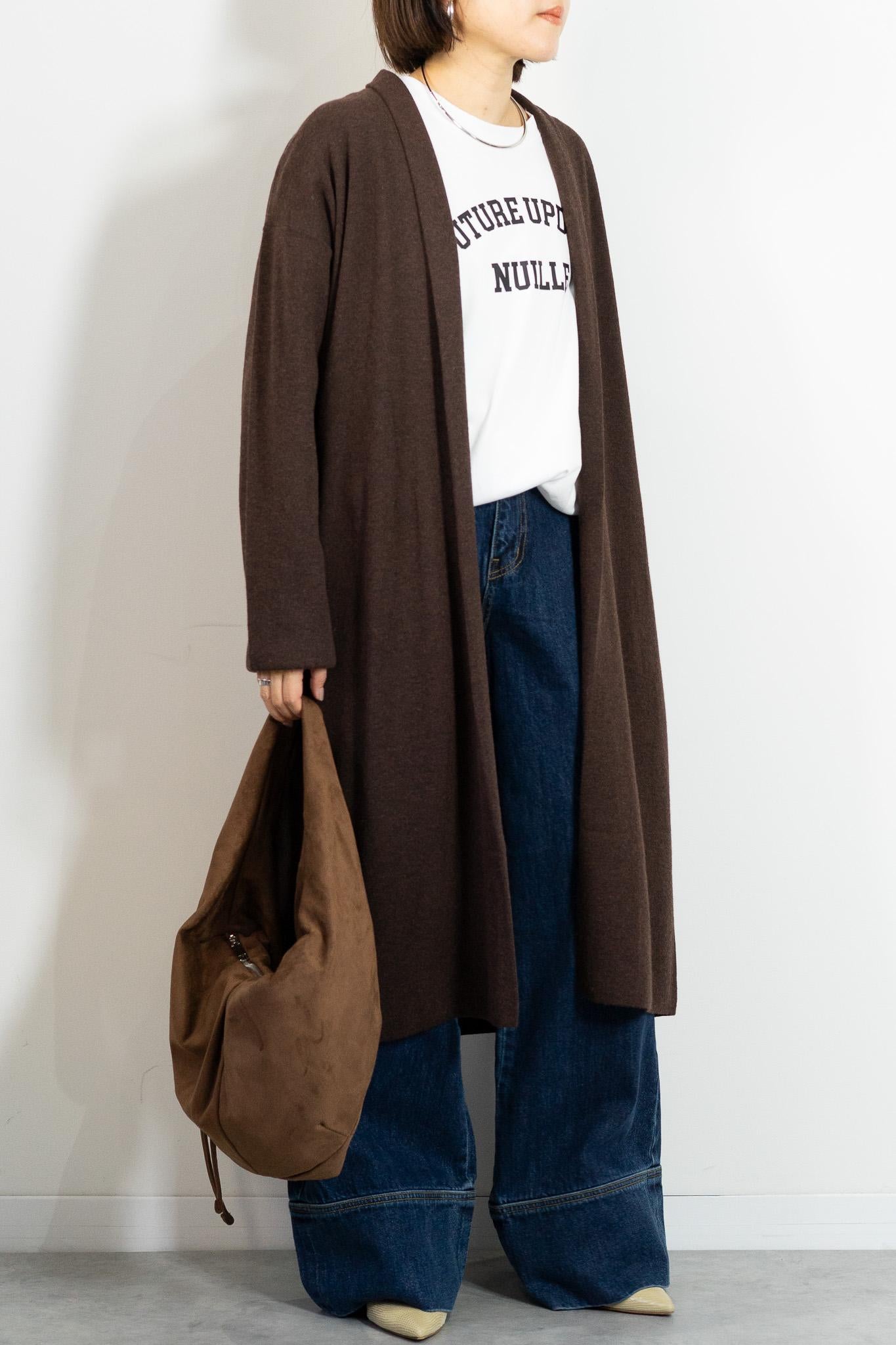 着流しニットコーディガン