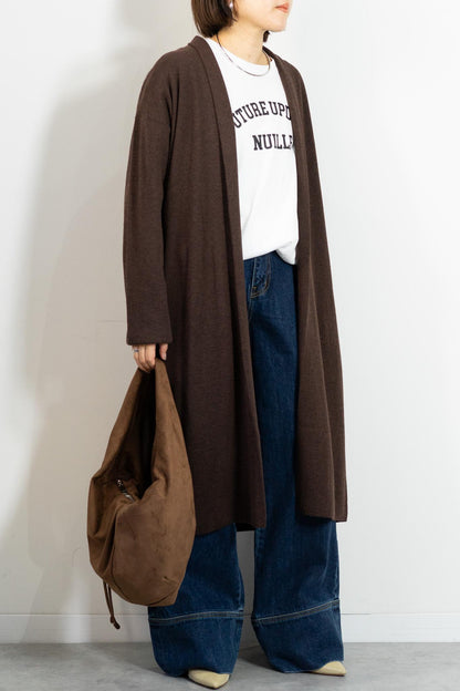 着流しニットコーディガン