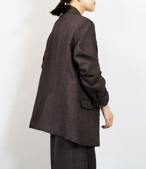 グレンチェックダブルジャケット