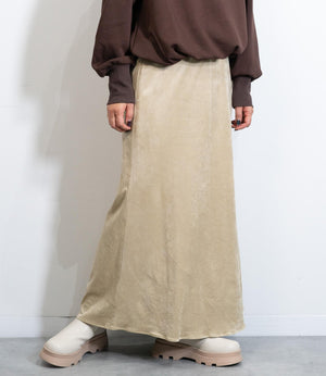 ストレッチスウェードAラインスカート