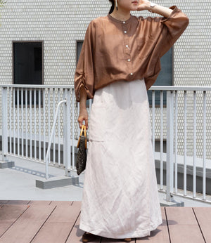 2wayシアーサテンブラウス